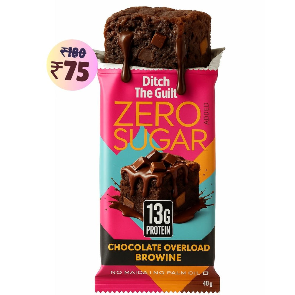 Chocolate Over Load Protein Brownie • 13g Protein • Sugar Free & High Protein • 40g