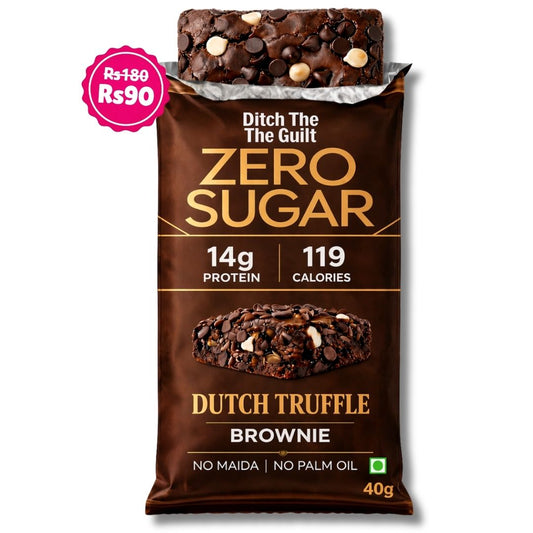 Dutch Truffle • 14g Protein • Sugar Free High Protein Brownies • 40g