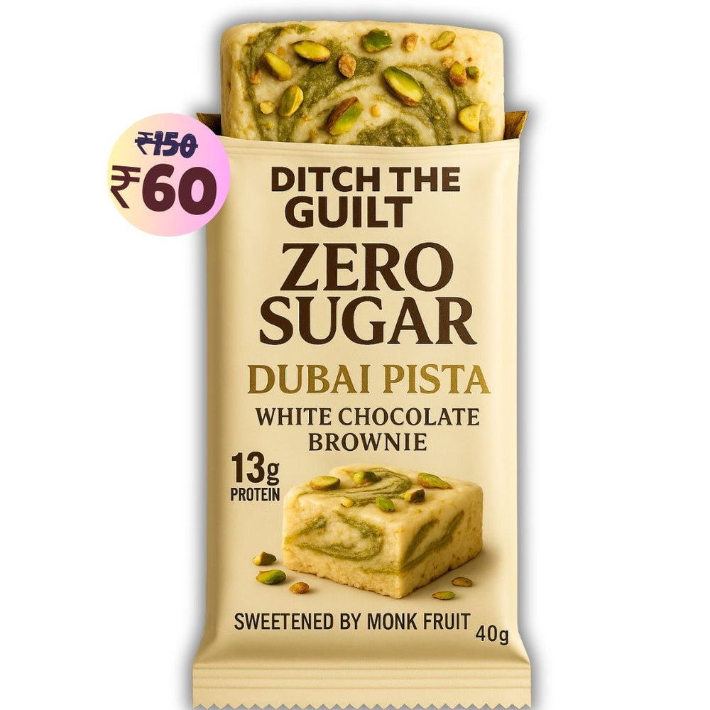 Dubai Pista White Chocolate Protein Brownie • 13g Protein • Sugar Free & High Protein • 40g