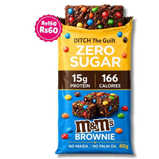 M&M Protein Brownie • 15g Protein • Sugar Free High Protein Brownie • 40g