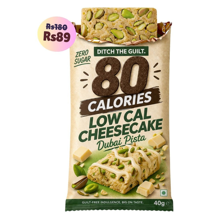 Viral Dubai Pista • 80 Calories • Sugar Free Low Calorie Cheese Cake• 40g