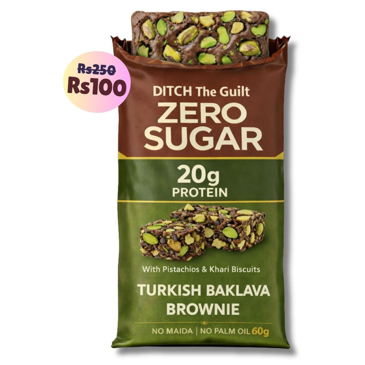 Turkish Baklava • 20g Protein • Sugar Free High Protein Brownie • 60g