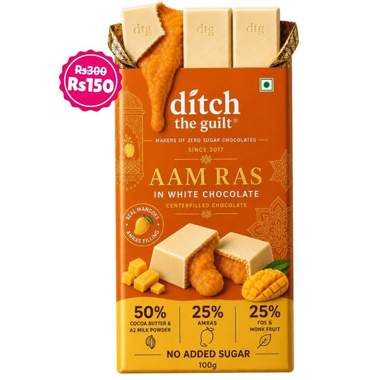 Aam Ras • Sugar Free Center-Filled Chocolate Bar • 100g