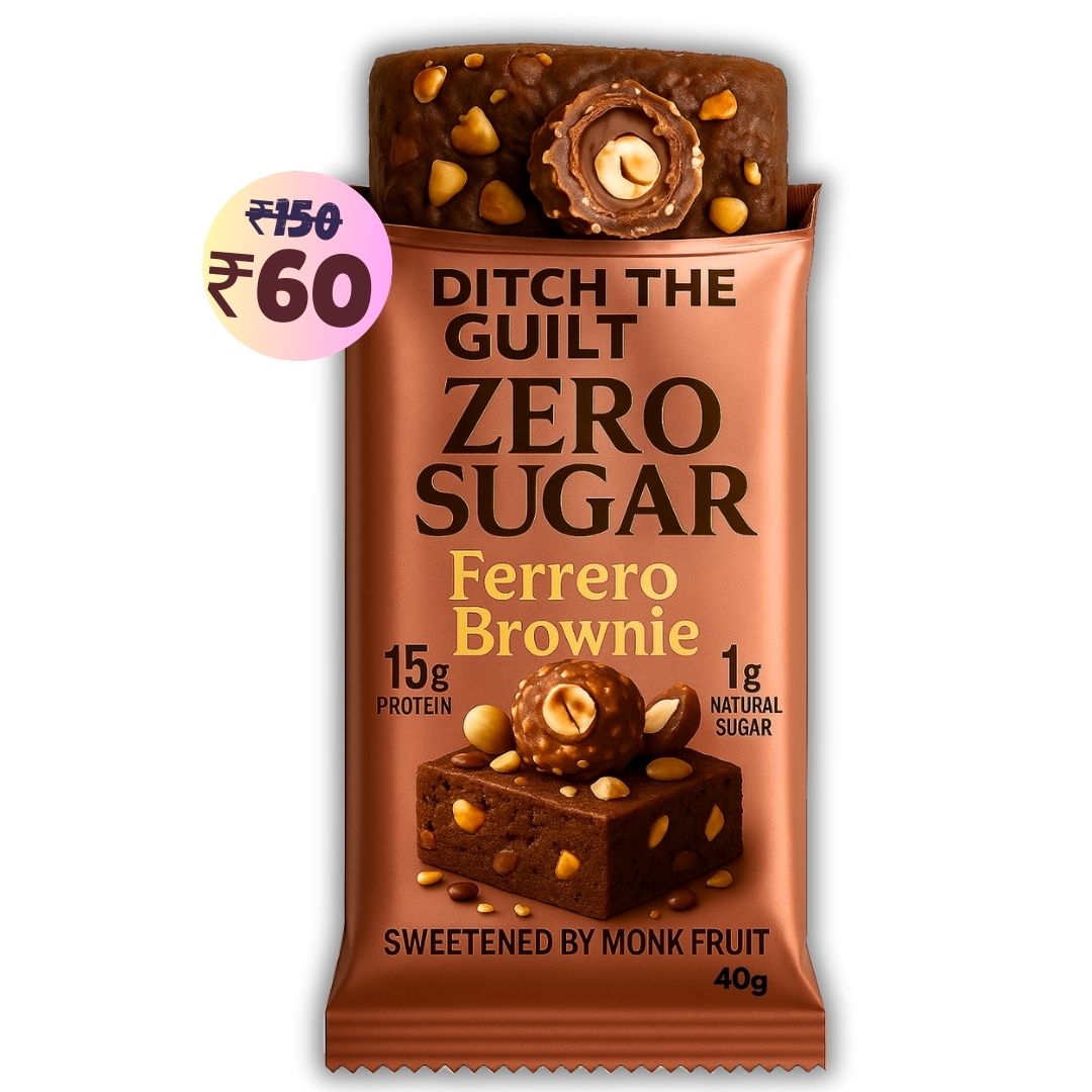 Ferrero Rocher Protein Brownie • 15g Protein • Sugar Free & High Protein • Low Net Carbs • 40g