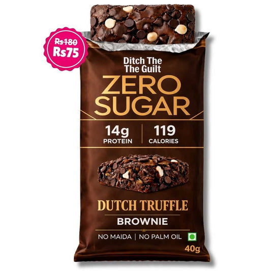 Dutch Truffle • 14g Protein • Sugar Free High Protein Brownies • 40g