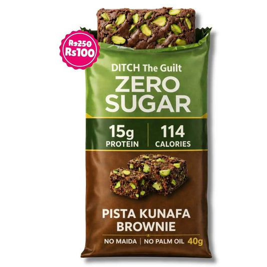 Dubai Pista Kunafa • 15g Protein • Sugar Free High Protein Brownie • 40g