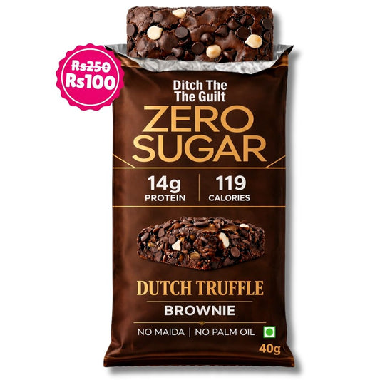Dutch Truffle • 14g Protein • Sugar Free High Protein Brownies • 40g