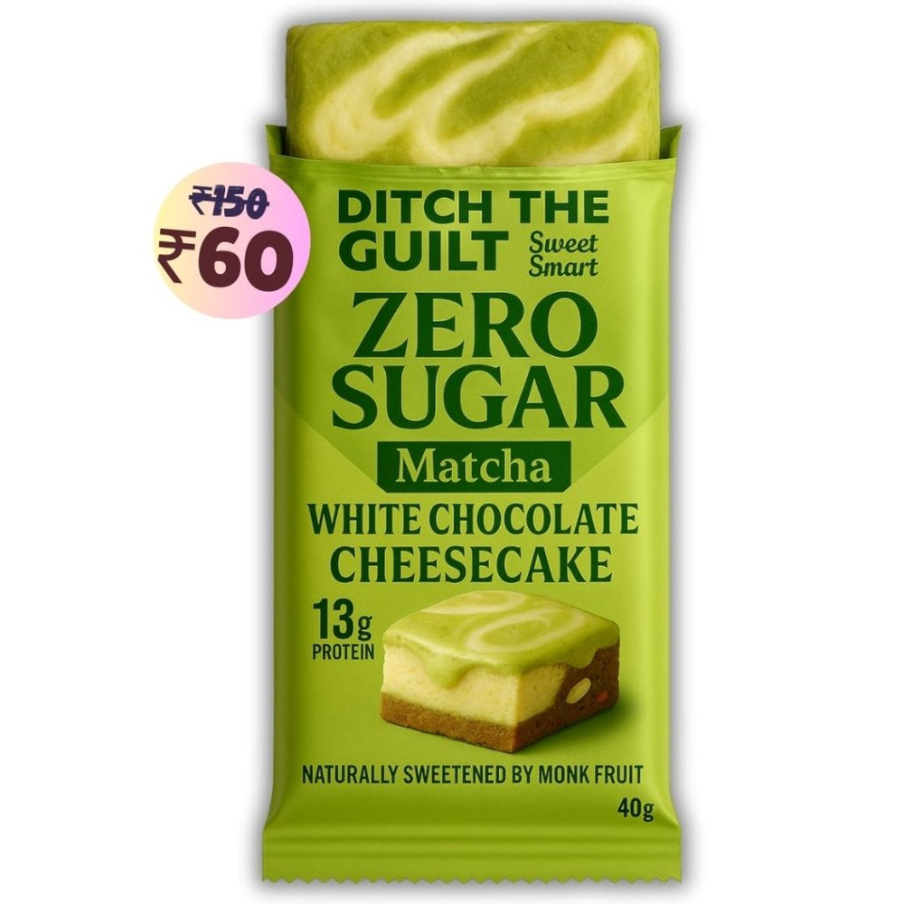 Matcha Protein Brownie • 13g Protein • Sugar Free & High Protein - 40g