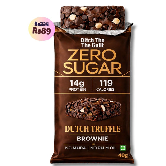 Dutch Truffle • 14g Protein • Sugar Free High Protein Brownies • 40g
