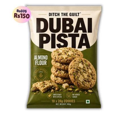 Dubai Pista Cookies (10x20g Cookies) • Sugar-Free Almond Flour Cookies • 200g (10x20g Cookies)