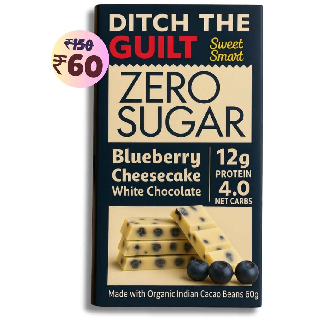 Blueberry Cheese Cake • 12g Protein • Sugar Free Dark Chocolate • 40g bar