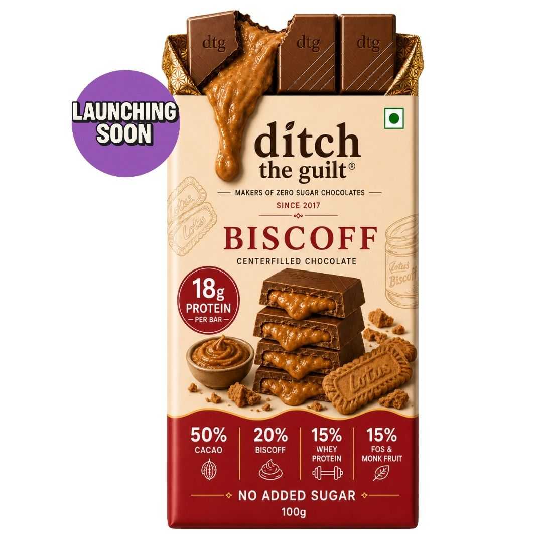 Biscoff • 18g Protein • Sugar Free Center-Filled Chocolate Bar • 100g (Launching Soon)