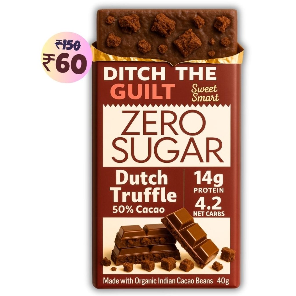 Dutch Truffle • 14g Protein • Sugar Free Dark Chocolate • 40g bar