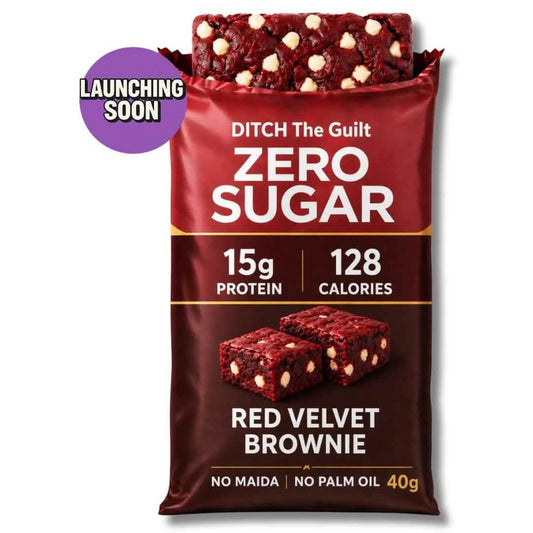 🎁 Red Velvet Protein Brownie • 15g Protein • Sugar Free High Protein Brownie • 40g (100% off)