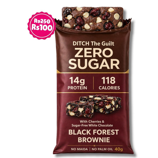 Black Forest • 14g Protein • Sugar Free High Protein Brownies • 40g