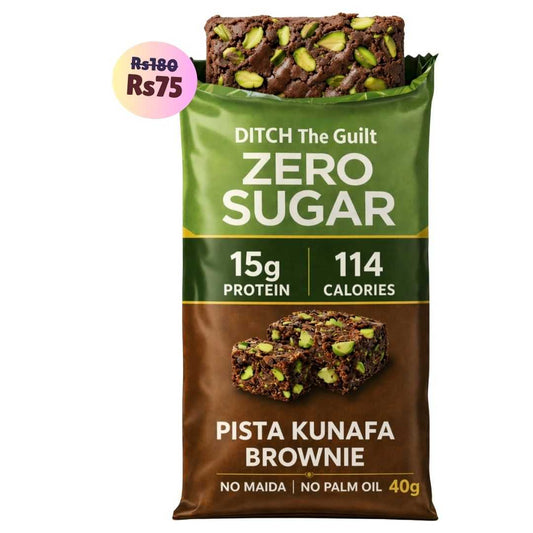 Dubai Pista Kunafa • 15g Protein • Sugar Free High Protein Brownie • 40g