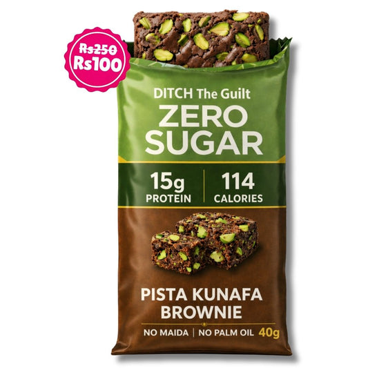 Dubai Pista Kunafa • 15g Protein • Sugar Free High Protein Brownie • 40g