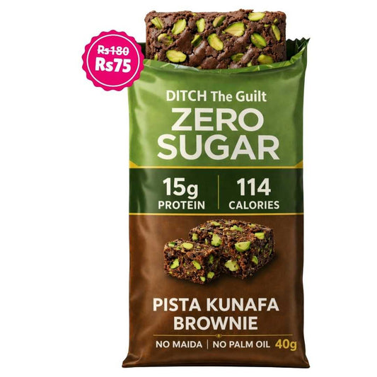 Dubai Pista Kunafa • 15g Protein • Sugar Free High Protein Brownie • 40g