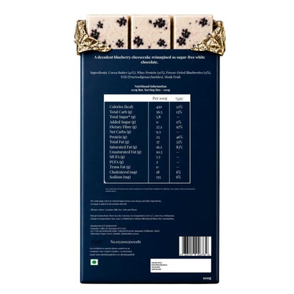 Blueberry Cheesecake • 23g Protein • Sugar Free White Chocolate Bar • 100g