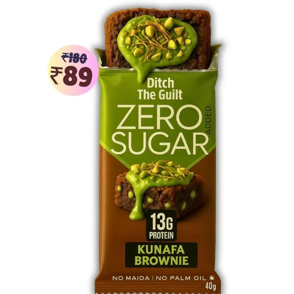 Dubai Pista Kunafa Protein Brownie • 13g Protein • Sugar Free & High Protein • 40g - Ditch The Guilt