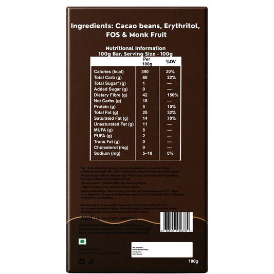Death By Chocolate • Sugar Free Center-Filled Chocolate Bar • 100g