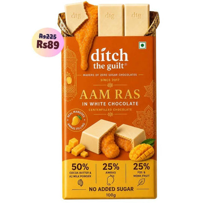 Aam Ras • Sugar Free Center-Filled Chocolate Bar • 100g