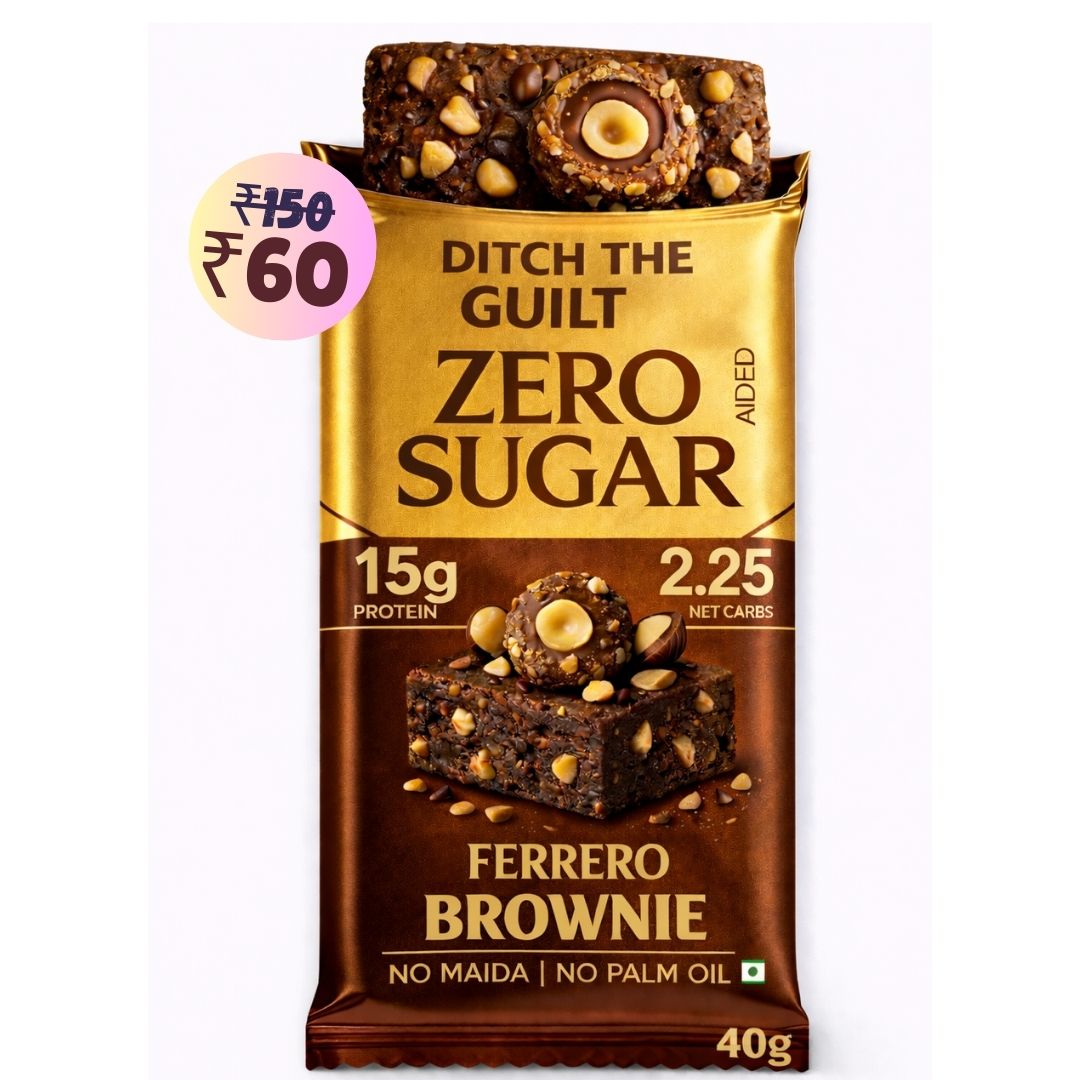 Ferrero Protein Brownie • 15g Protein • Sugar Free High Protein Brownies • 40g