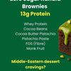 Dubai Pista Kunafa Protein Brownie • 13g Protein • Sugar Free & High Protein • 40g