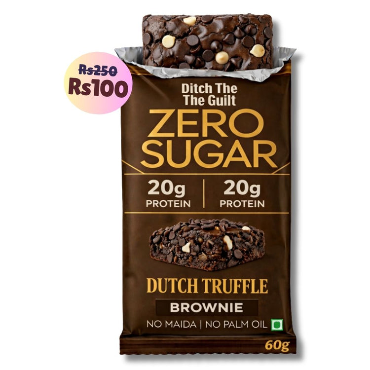 Dutch Truffle • 20g Protein • Sugar Free High Protein Brownies • 60g