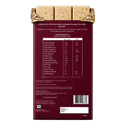 New York Cheesecake  • 23g Protein • Sugar Free White Chocolate Bar • 100g