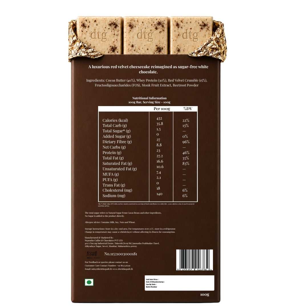 Tiramisu Cheesecake • 23g Protein • Sugar Free White Chocolate Bar • 100g