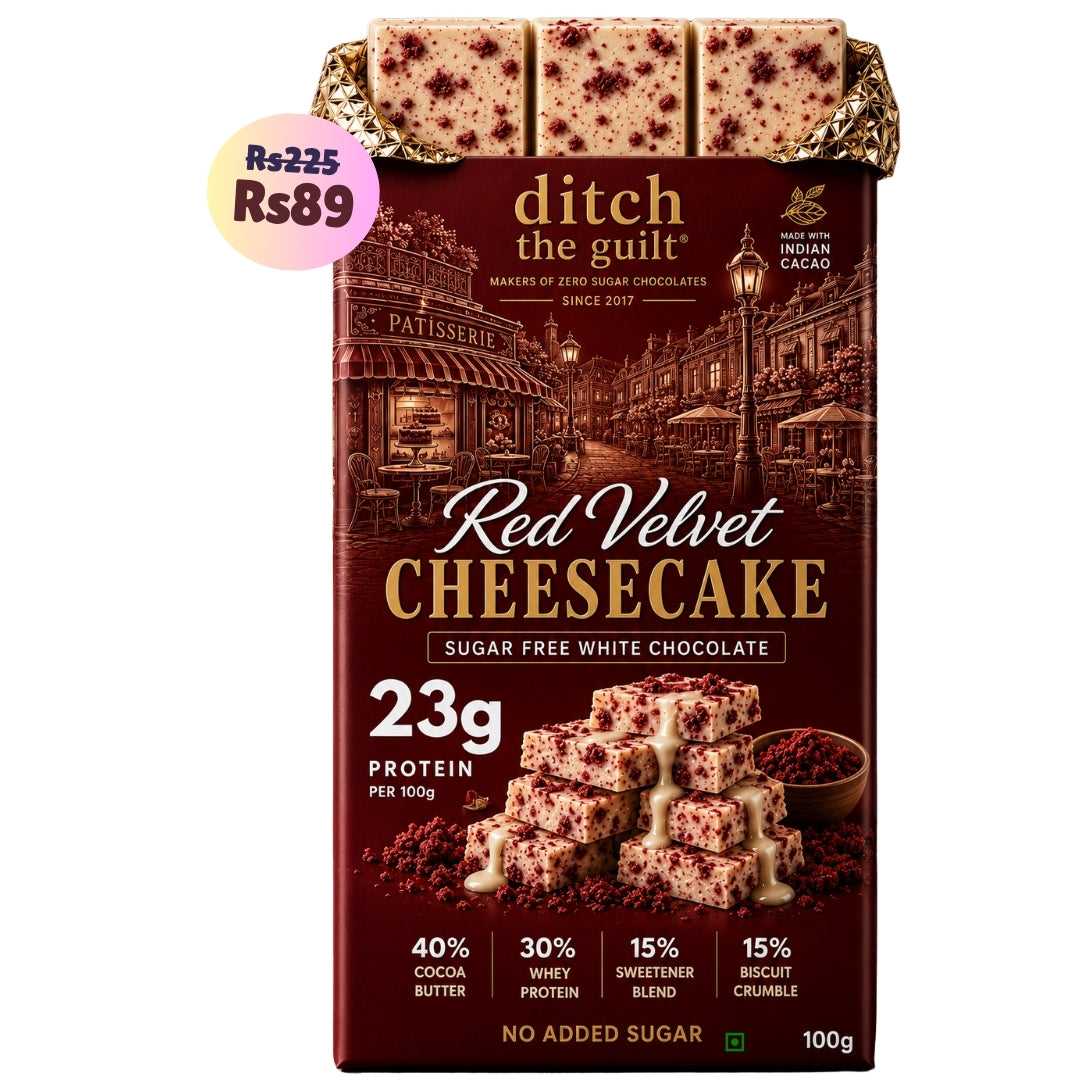 Red Velvet Cheesecake • 23g Protein • Sugar Free White Chocolate Bar • 100g