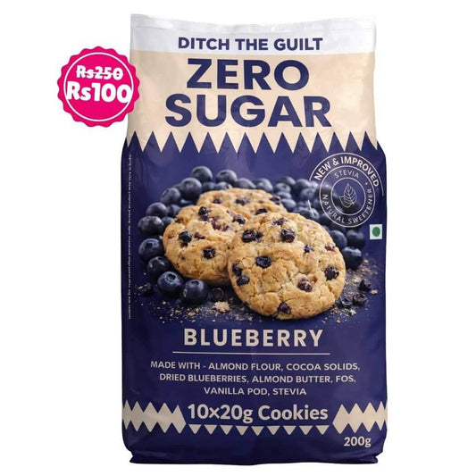 Blueberry Cookies (10x20g Cookies) • Sugar-Free Almond Flour Cookies • 200g (10x20g Cookies)