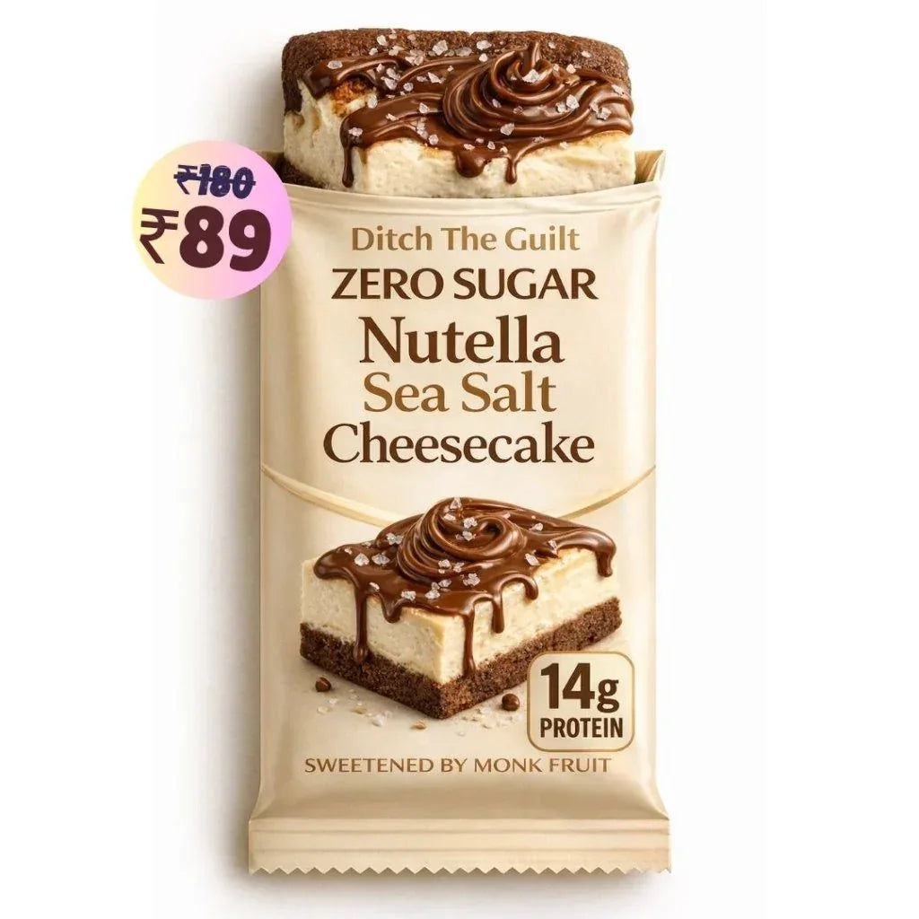 Nutella & Sea Salt Protein Brownie • 14g Protein • Sugar Free & High Protein • Low Net Carbs • 40g - Ditch The Guilt