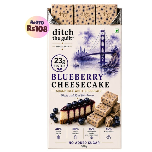 Blueberry Cheesecake • 23g Protein • Sugar Free White Chocolate Bar • 100g