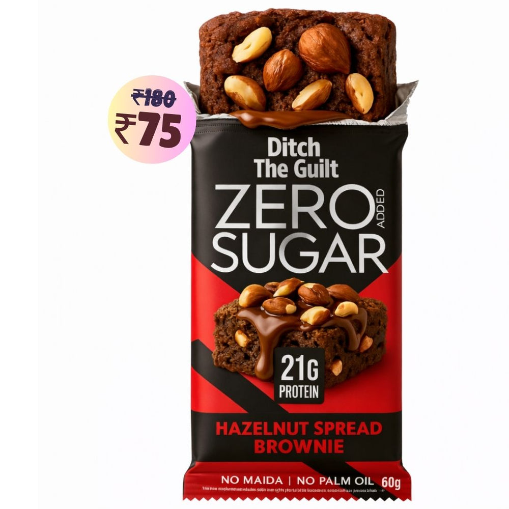 Hazelnut Spread Protein Brownie • 21g Protein • Sugar Free & High Protein • 60g