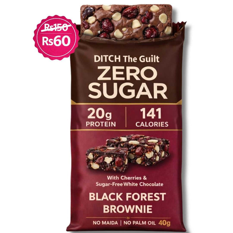 Black Forest • 20g Protein • Sugar Free High Protein Brownies • 40g