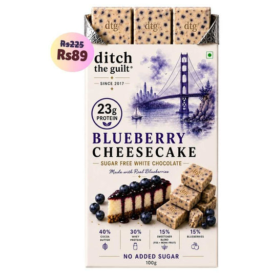 Blueberry Cheesecake • 23g Protein • Sugar Free White Chocolate Bar • 100g