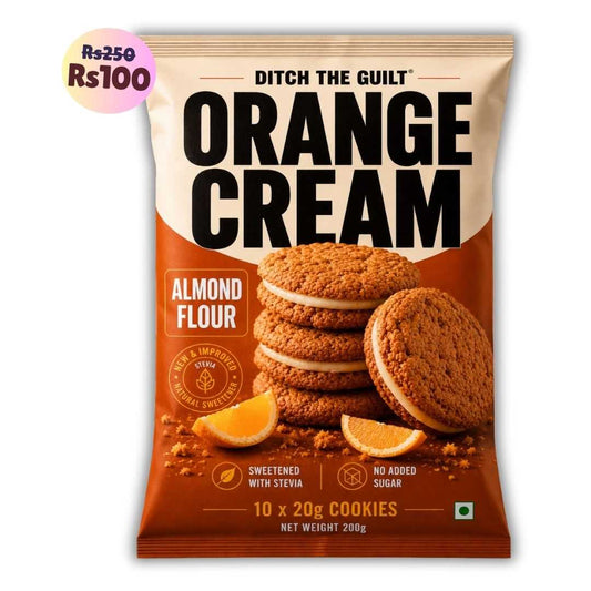 Orange Cookies (10x20g Cookies) • Sugar-Free Almond Flour Cookies • 200g (10x20g Cookies)