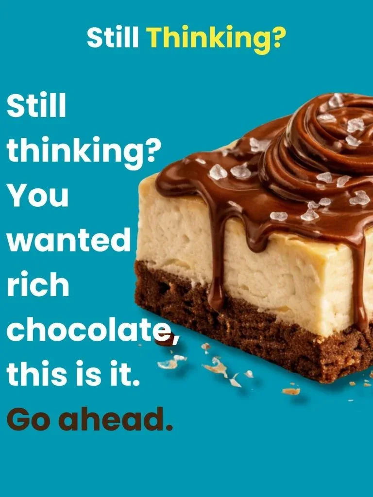 Nutella & Sea Salt Protein Brownie • 14g Protein • Sugar Free & High Protein • Low Net Carbs • 40g - Ditch The Guilt