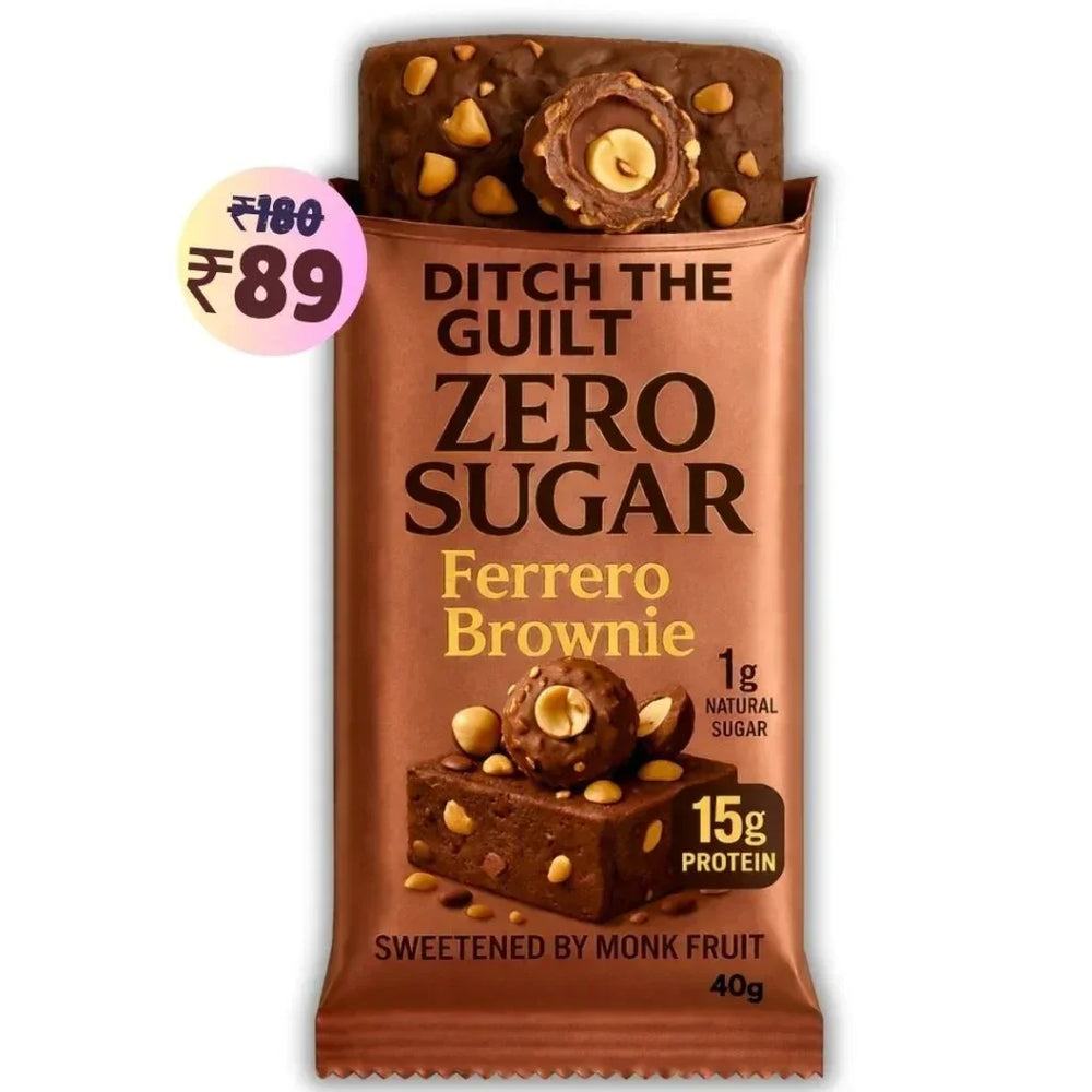 Ferrero Rocher Protein Brownie • 15g Protein • Sugar Free & High Protein • Low Net Carbs • 40g - Ditch The Guilt