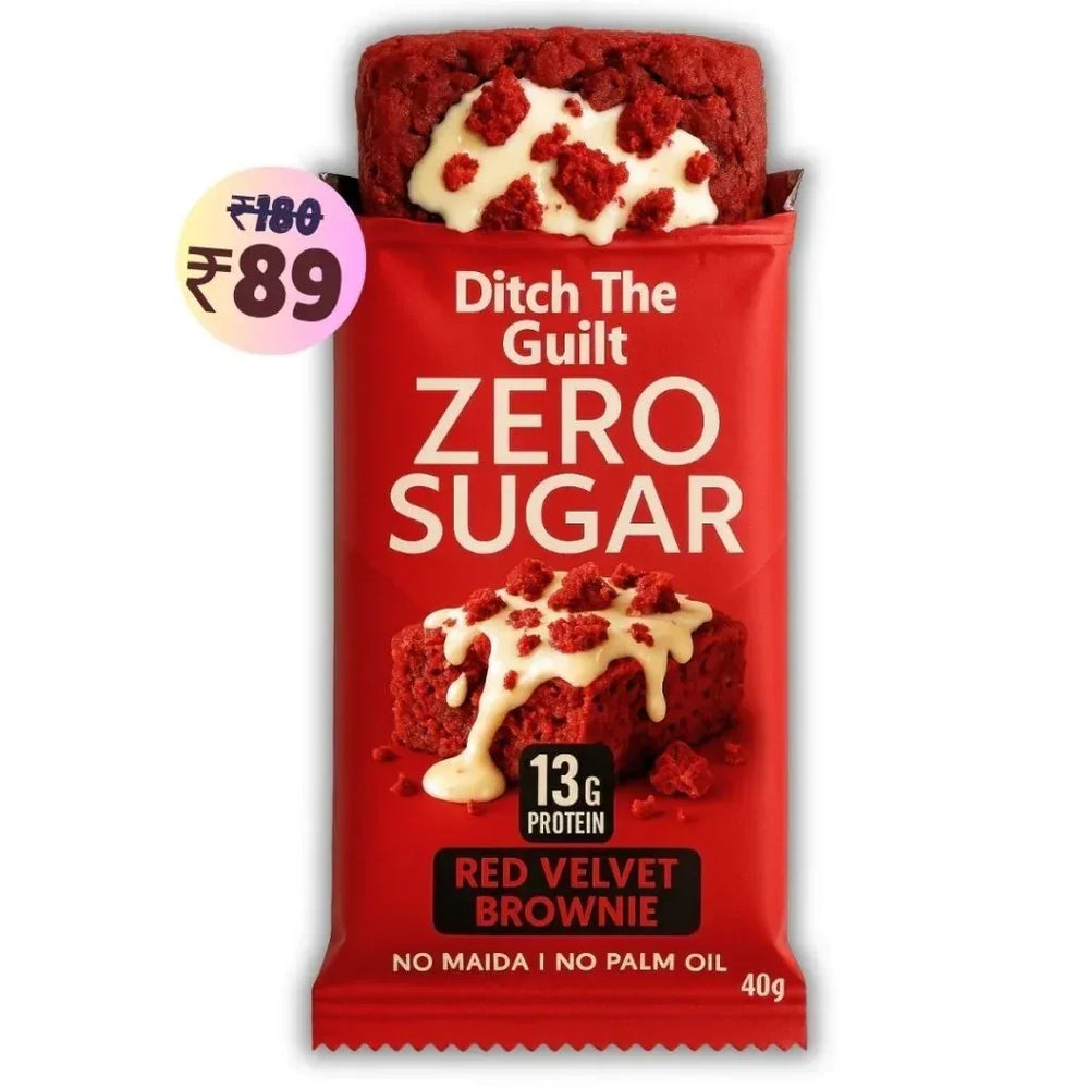 Red Velvet Brownie • 13g Protein • Sugar Free & High Protein • 40g - Ditch The Guilt