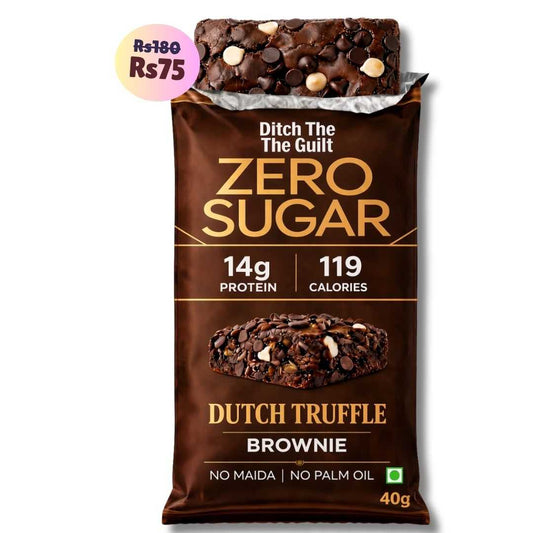 Dutch Truffle • 14g Protein • Sugar Free High Protein Brownies • 40g