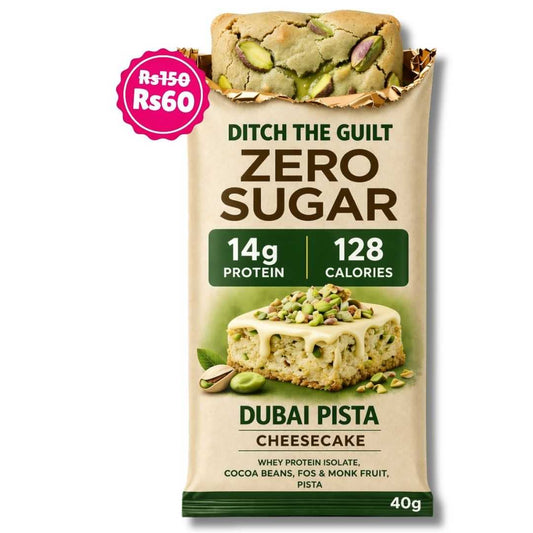 Dubai Pista Protein Cheesecake • 14g Protein • Sugar Free High Protein Cheesecake• 40g
