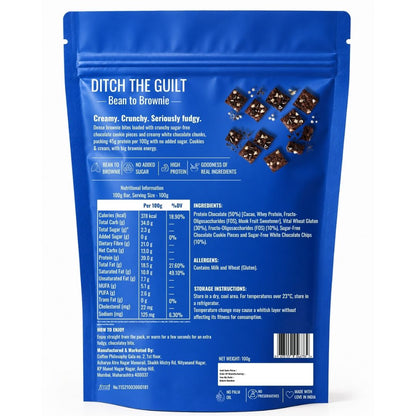 Cookie & Cream • 39g Protein • Sugar Free High Protein Brownie • 100g