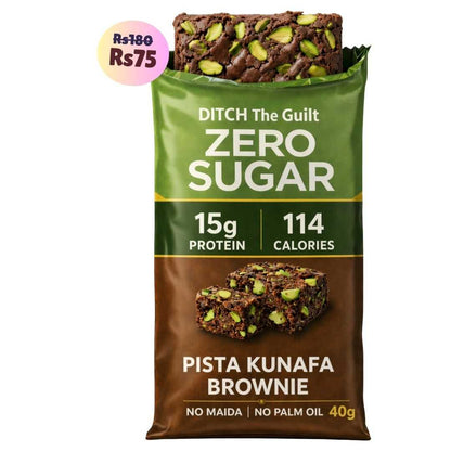 Dubai Pista Kunafa • 15g Protein • Sugar Free High Protein Brownie • 40g