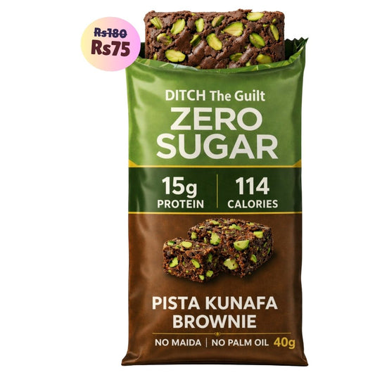 Dubai Pista Kunafa • 15g Protein • Sugar Free High Protein Brownie • 40g