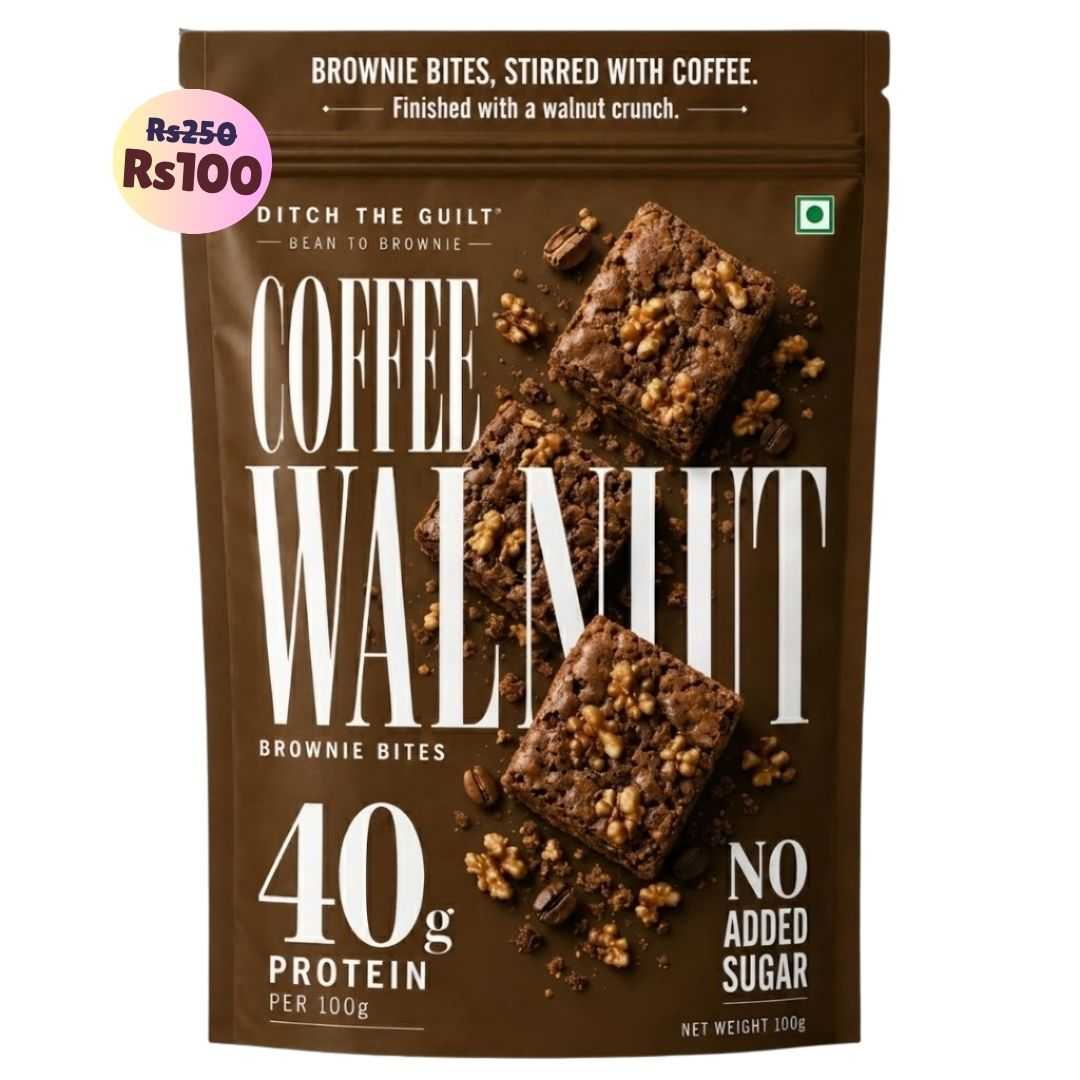 Coffee Walnut • 40g Protein • Sugar Free High Protein Brownie • 100g