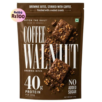 Coffee Walnut • 40g Protein • Sugar Free High Protein Brownie • 100g