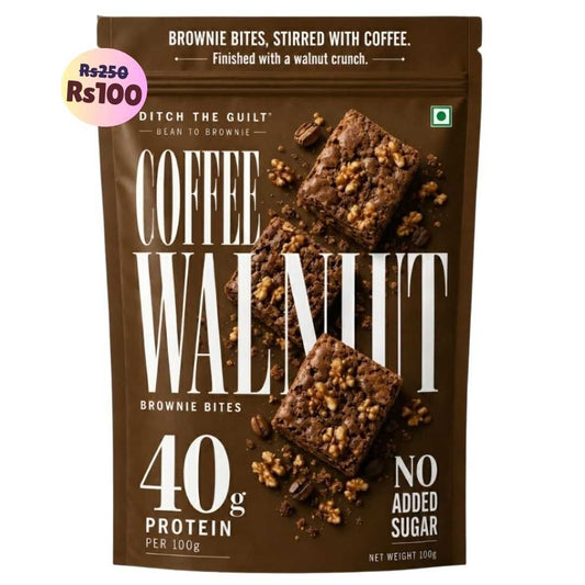 Coffee Walnut • 40g Protein • Sugar Free High Protein Brownie • 100g